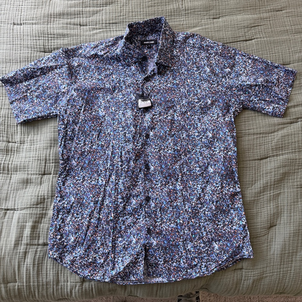 Men’s Jared Lang Casual Button Down Short Sleeve Shirt XL Retail $125 Brand New